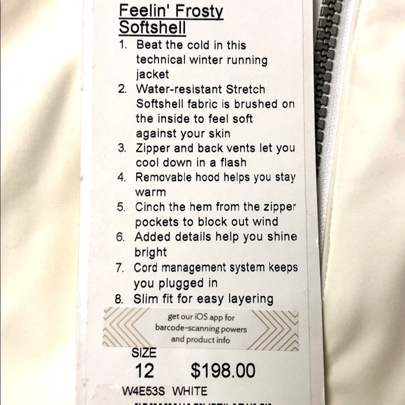NWT, Lululemon “Feeling Frosty Softshell” - Picture 6 of 8